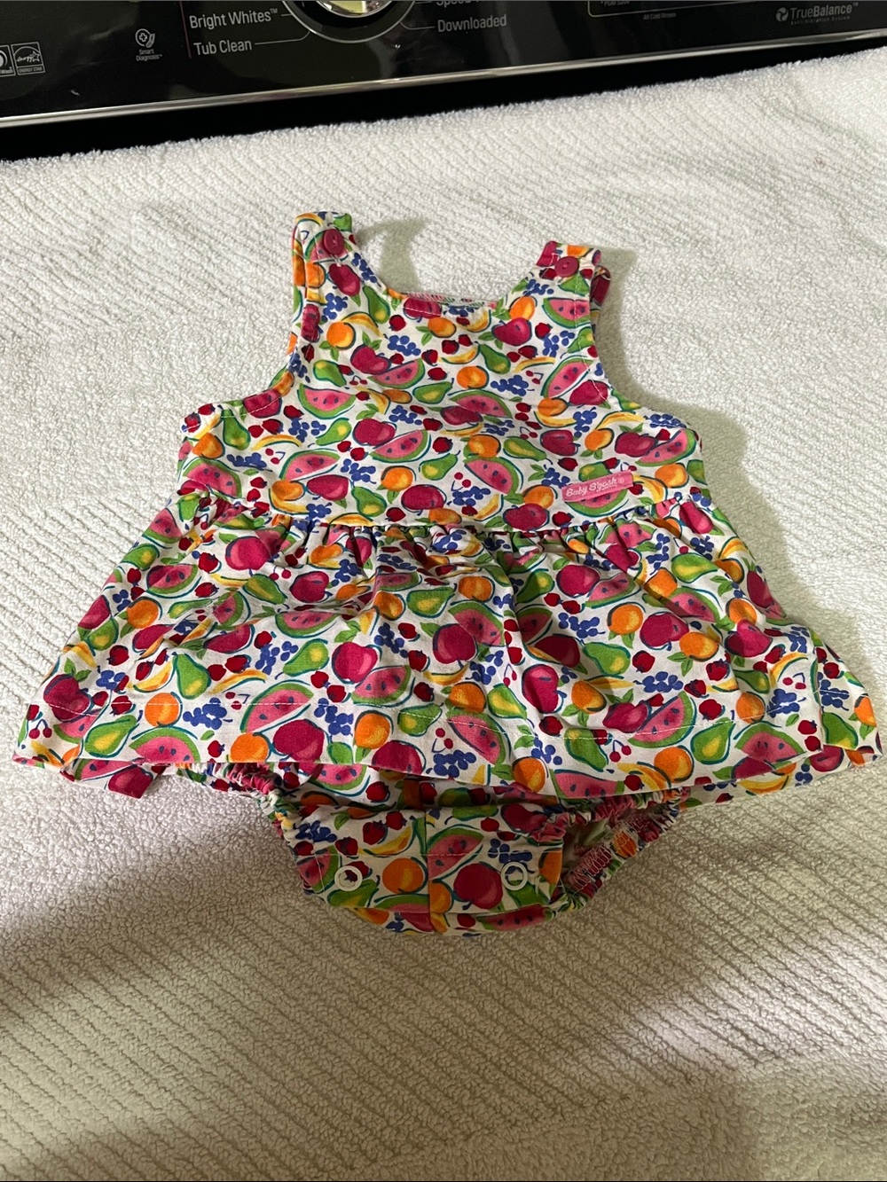 Bright Fruit Print vintage Baby Bubble